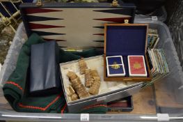 Back gammon set etc.