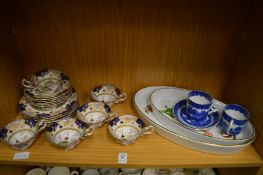 A set of six Royal Doulton cups, saucers and tea plates and other china.