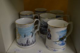 A set of six Royal Air Force Association tankards.