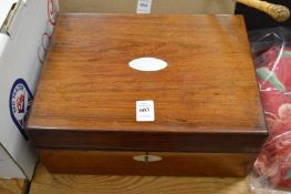 A Victorian rosewood sewing box.
