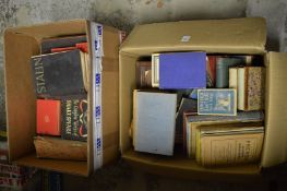 Two large boxes of books.