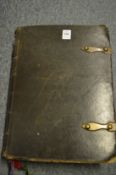 A 19th century leather bound Latin Bible.