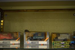 A group of Corgi models, mostly boxed.