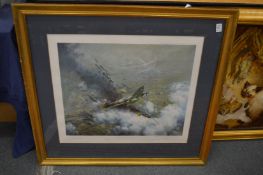 Frank Wootton, Battle of London, colour print, signed.