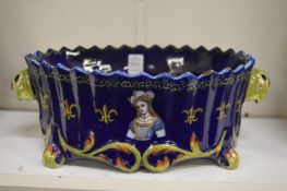 Continental pottery jardiniere.