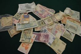 A quantity of foreign bank notes.