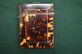 Victorian tortoiseshell calling card case.