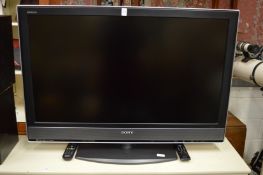 A Sony Bravia flat screen TV.