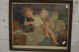 Playmates, colour print.