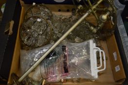 Cut glass light fittings.