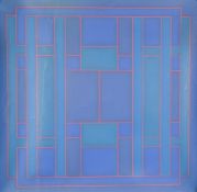 Peter Stroud (1921-2012), 'Large Blue Crossover', screenprint, signed in pencil and dated 1972,