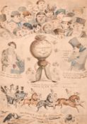 Circle of John Tenniel, a collection of three ink and watercolour cartoons depicting elections, each