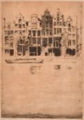 David Young Cameron (1865-1945), 'Souvenir d'Amsterdam', drypoint etching, signed in pencil, plate