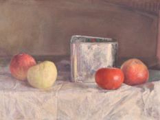 Georges Weissbort (1928-2013), a pair of still life works featuring apples, the other with fruit,