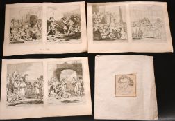 A collection of ten Old Master etchings and engravings, after various artists, unframed, (10).