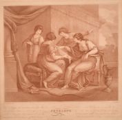 After Angelica Kauffman, 'Penelope', sanguine stipple engraving, 13