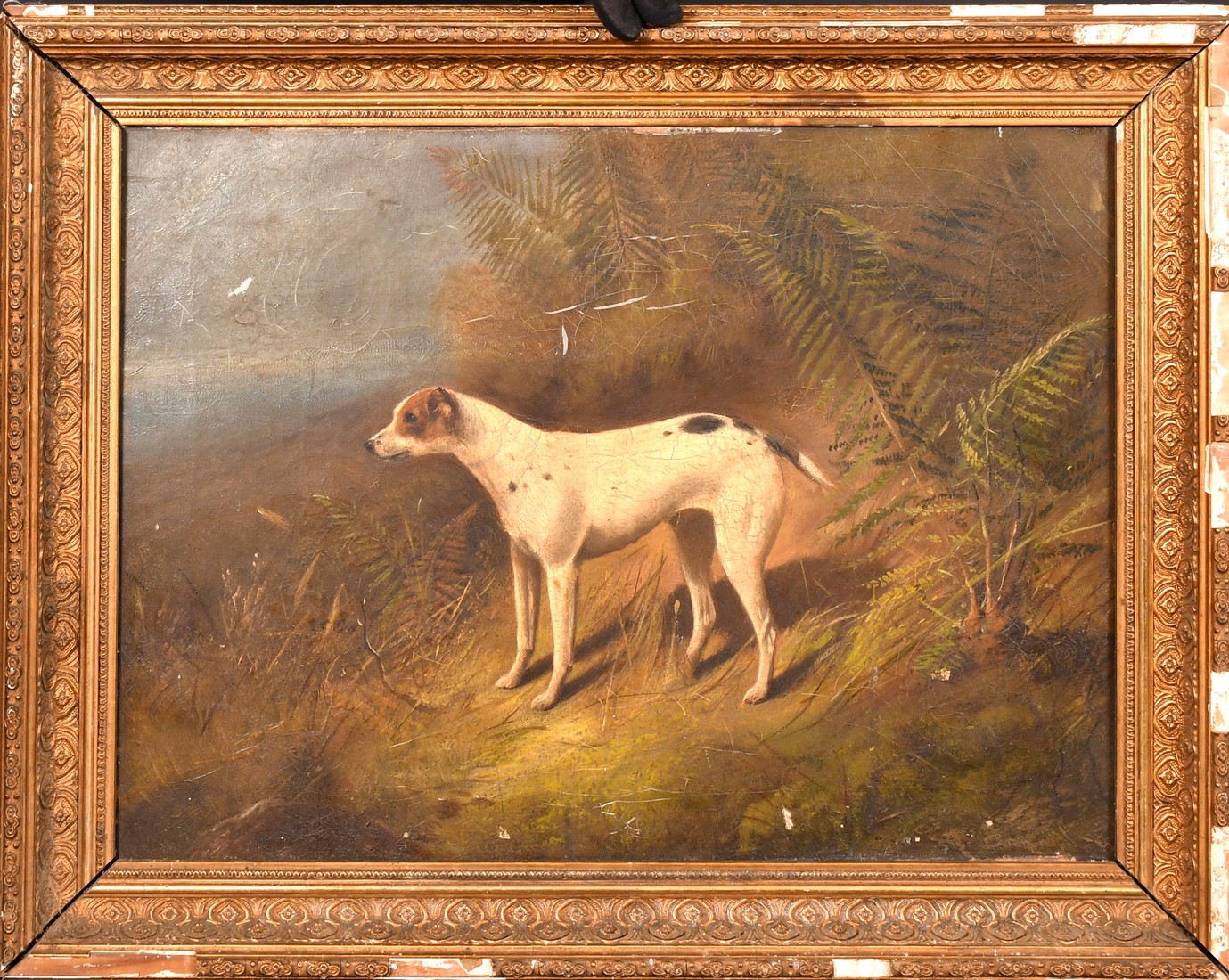Mid-19th Century English School, scene of a dog in a landscape, oil on canvas, 15" x 20" (38 x - Image 2 of 3