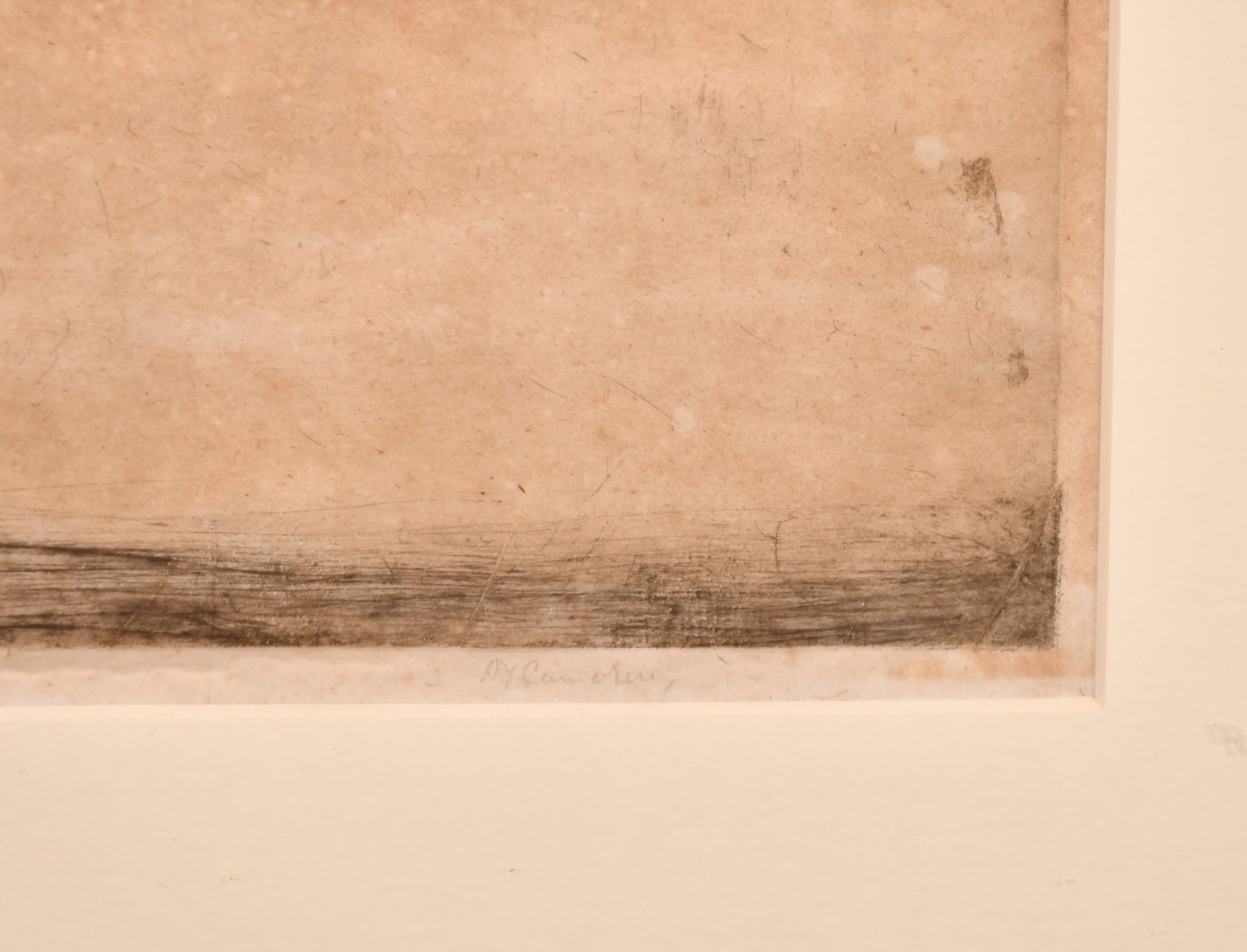 David Young Cameron (1865-1945), 'Souvenir d'Amsterdam', drypoint etching, signed in pencil, plate - Image 3 of 4