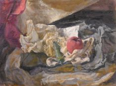Georges Weissbort (1928-2013), a still life of shells and a book, oil on board, 12