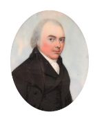 Attributed to Frederick Buck (1771-1840), Circa 1797, a miniature portrait of William Noble of Cork,