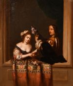 After Gerrit Dou, 'The Lute Player', a late 19th Century oil on canvas, 22.5