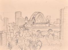 Alexandra Asovtseff (1910-1994), a group of four sketches of Australian subjects, pencil and
