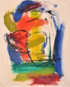 Jean Patricia Taprell Clark (1930-1973), an abstract landscape composition, oil on canvas board, 24