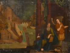 Old Master, a set of four paintings depicting the four disciples writing, oil on canvas, each 17