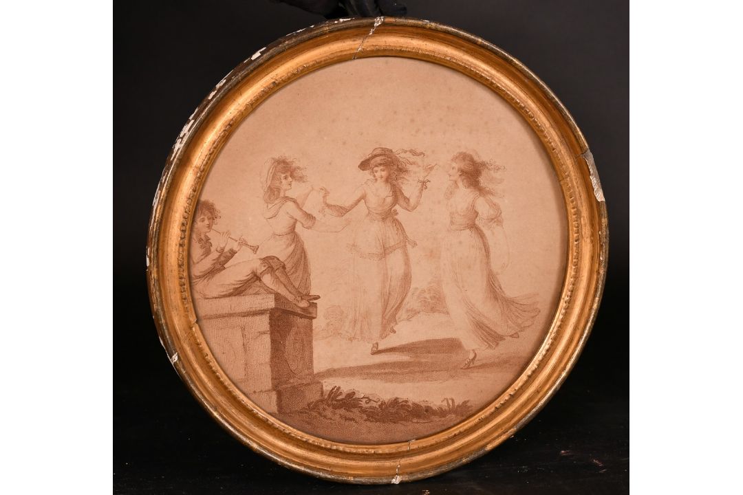 After Angelica Kauffman, 'Penelope', sanguine stipple engraving, 13" x 13" (33 x 33cm), along with a - Image 3 of 4