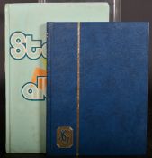 TWO SMALL ALBUMS OF VARIOUS STAMPS.