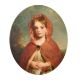 Charles Baxter (1809-1879) British, a half-length portrait of a girl in a red cloak carrying a - Image 1 of 4