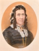 Mid-19th Century English School, a pair of pastel portraits of a husband and wife, each 22