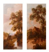 Charles Greville Morris (1861-1922), a pair of oil on board country scenes, signed, each 16