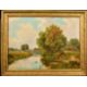 Robert Fenson, (Henry Maidment) (fl. 1889-1914) British, A river landscape with cattle on a bridge - Image 2 of 4