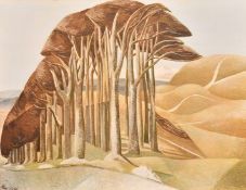 Paul Nash (1889-1946), 'Wood on the Downs', offset lithograph, 16