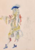 Peter Rice (b. 1928), 'Officer', ink and wash costume design for a theatre production, inscribed,