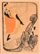 After Toulouse-Lautrec, 'Jane Avril', colour lithograph, 12