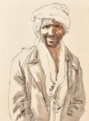 Pascal Fortunato de Souza (1928-2010), a half-length study of an Arab gentleman, ink and