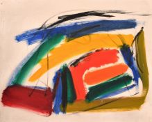 Jean Patricia Taprell Clark (1930-1973), an abstract landscape, oil on canvas board, 20