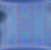 Peter Stroud (1921-2012), 'Large Blue Crossover', screenprint, signed in pencil and dated 1972,