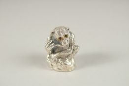 A SILVER PIN CUSHION 