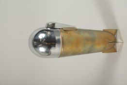 A PLATED ZEPPELIN COCKTAIL SHAKER.