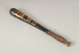 A VICTORIAN TRUNCHEON, dated 1868. 40cms long.