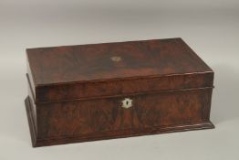 A GOOD LARGE VICTORIAN WRITING SLOPE, PARKINS & GOTTO, LONDON. 50cms long x 28cms wide x 18cms