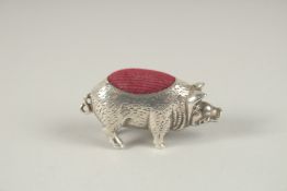 A SILVER PIN CUSHION 