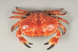 A LARGE IRON CRAB BOX. 30cms.