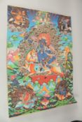 A TIBETAN THANGKA on paper.