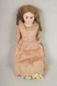 ARMAND MARSEILLE BISQUE HEADED DOLL, No. 3200, articulated body, open and shut eyes, clothed, long