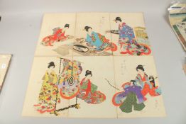 CHIKANOBU YOSHU (1838-1912): FROM THE SERIES OF HIGH-RANKING LADIES OF TOKUGAWA ERA; two late 19th