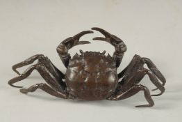 A BRONZE OKIMONO OF A CRAB.